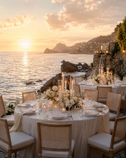 Oceanfront Wedding Tablescape
