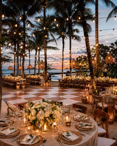 Tropical Beach Wedding Dance Floor