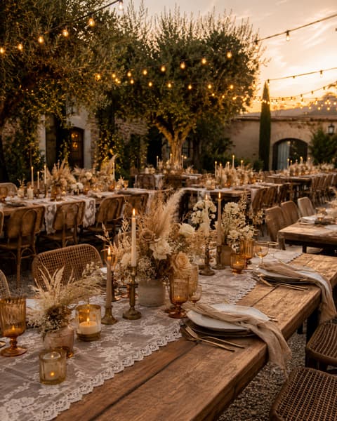 Boho Garden Wedding Reception