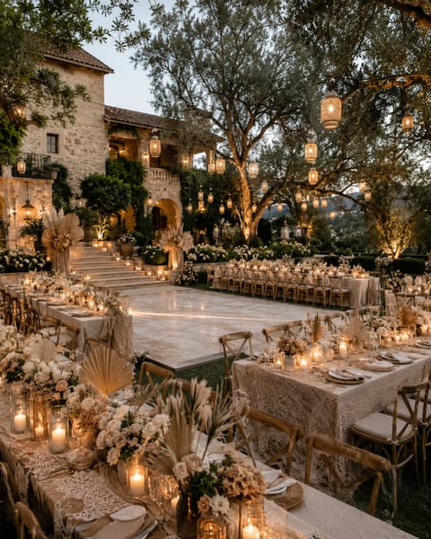 Boho Estate Wedding Reception