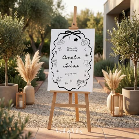 Engagement Party Welcome Sign Template