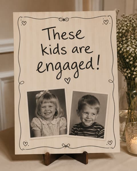 These Kids Are Engaged Sign