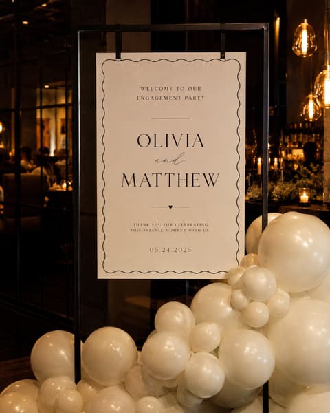 Engagement Party Welcome Sign Template 2