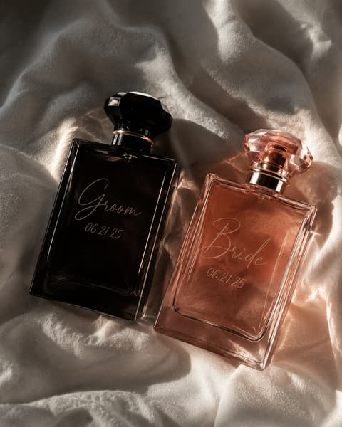 Custom Bride & Groom Fragrance Bottles