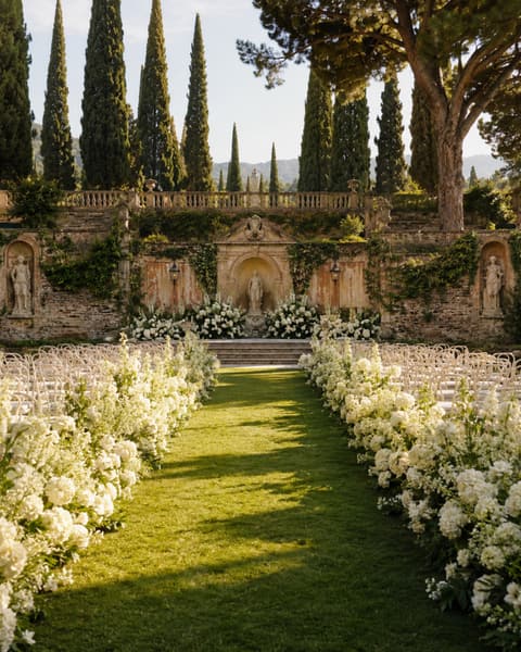 Italian Garden Wedding Ceremony