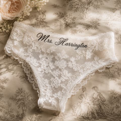 Personalized Lace Bridal Getting-Ready Set