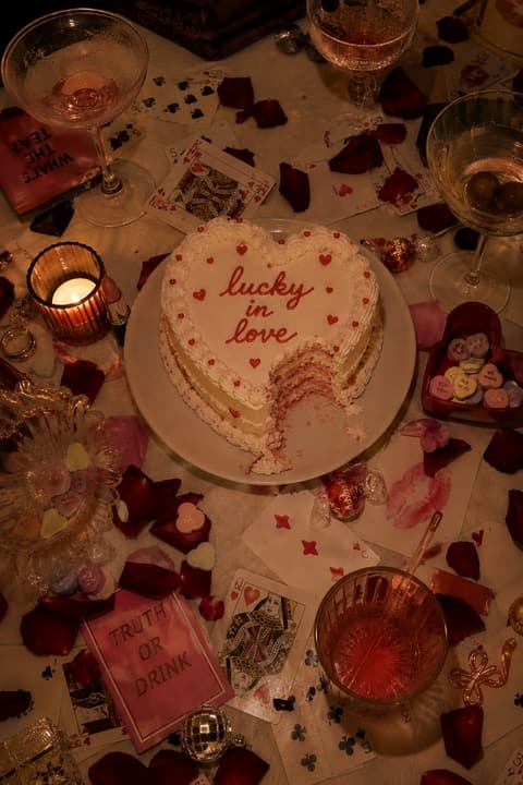 Lucky in Love Bachelorette Cake