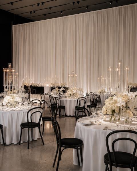 Black and White Modern Wedding Reception