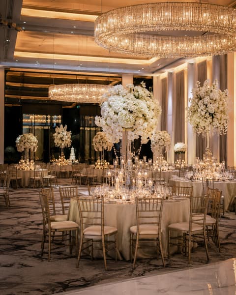 Modern Gold Wedding Reception