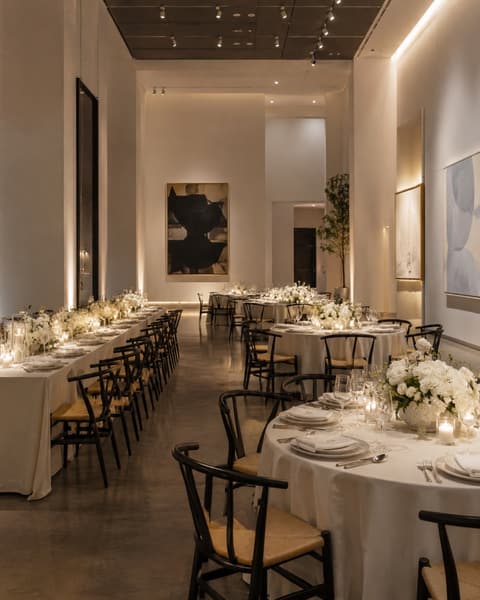 Art Gallery Wedding Reception