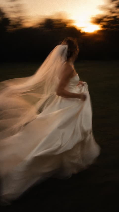 Motion-Blur Bride at Golden Hour