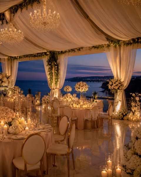 Seaside Tented Wedding Reception