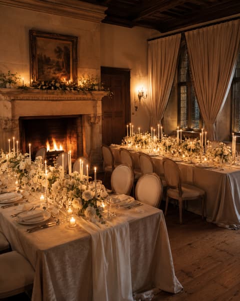Candlelit Manor Fireside Reception
