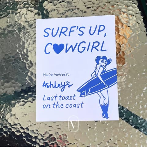 Coastal Cowgirl Last Toast on the Coast Invite