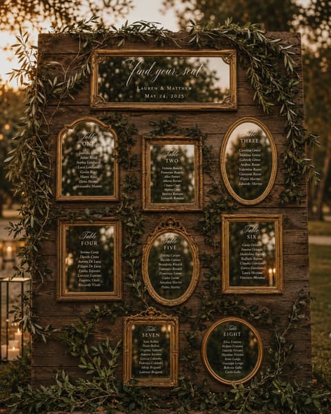 Vintage Frame Seating Chart