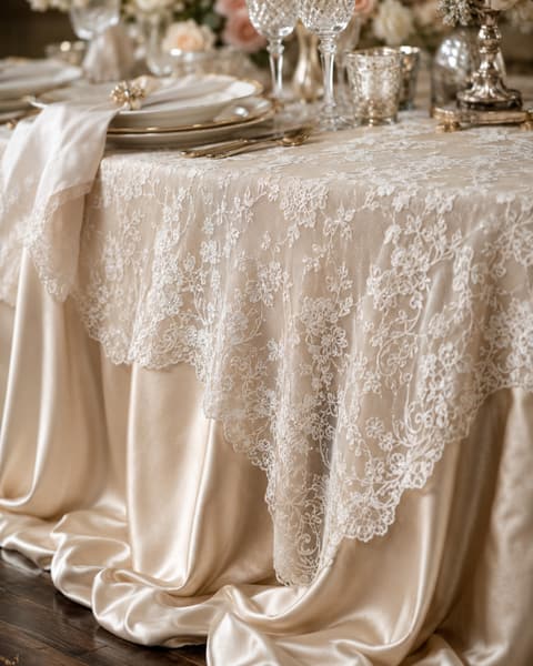 Lace Tablecloth Wedding Decor