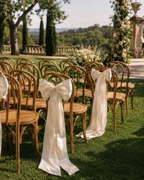 Bow-Tied Ceremony Chair Decor