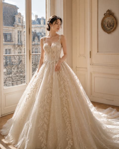 Sparkle Lace Ball Gown