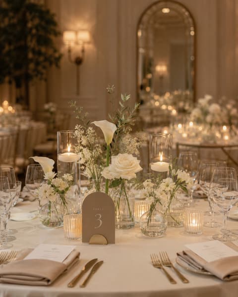 White Rose Wedding Centerpiece