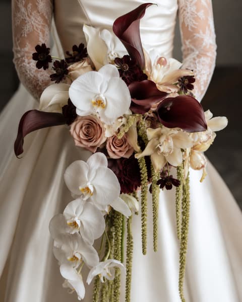Dark Burgundy Bridal Bouquet