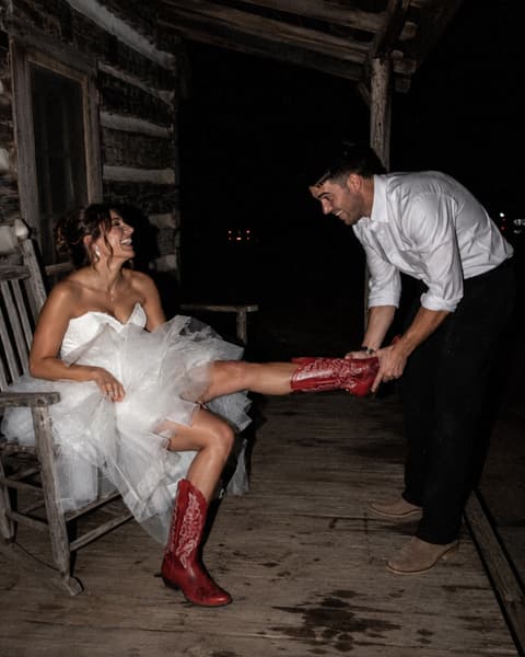 Cowboy Boot Garter Toss Photo