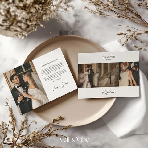 Wedding Thank You Card Template