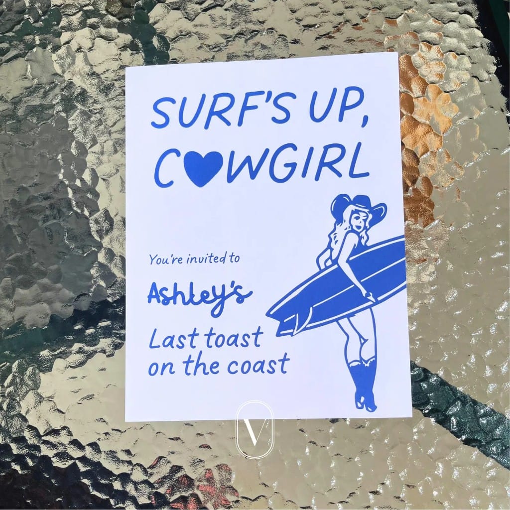 Coastal Cowgirl Last Toast on the Coast Invite